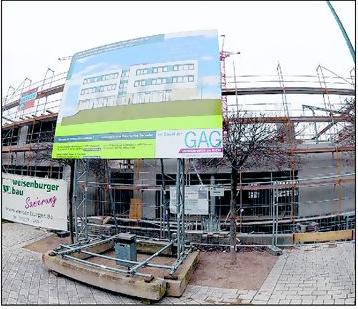 Hier entsteht eine neue Heimat f�r die �rzte im Stadtteil Pfingstweide: das Gesundheitszentrum (Foto: Kunz)