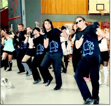Ein H�hepunkt des Scheierfestes war der Auftritt der �Heartliner�-Marching-Band. FOTO: KUNZ