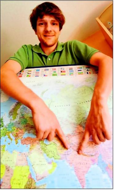 Da bin ich: Thomas Heitz verbringt zehn Monate in Indien. FOTO: KUNZ